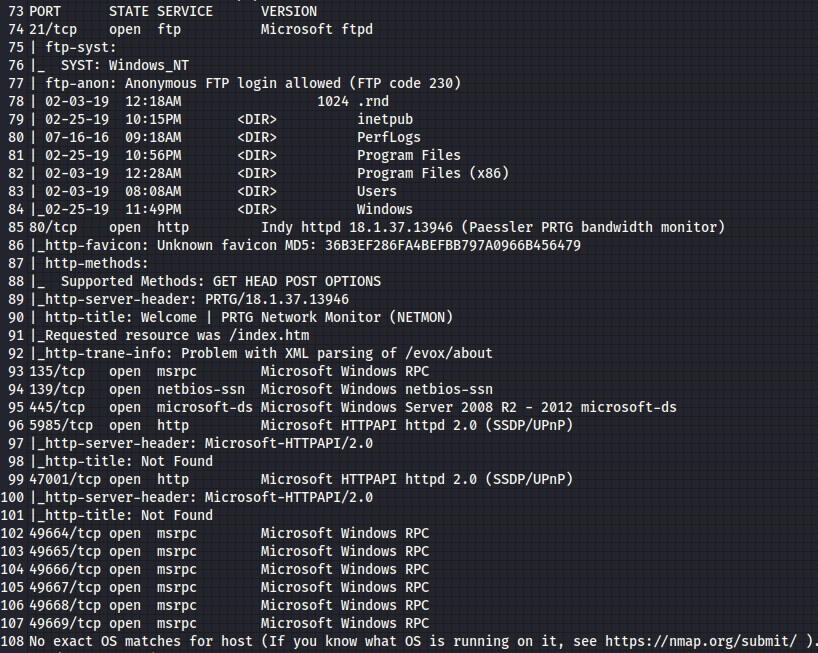 nmap scan