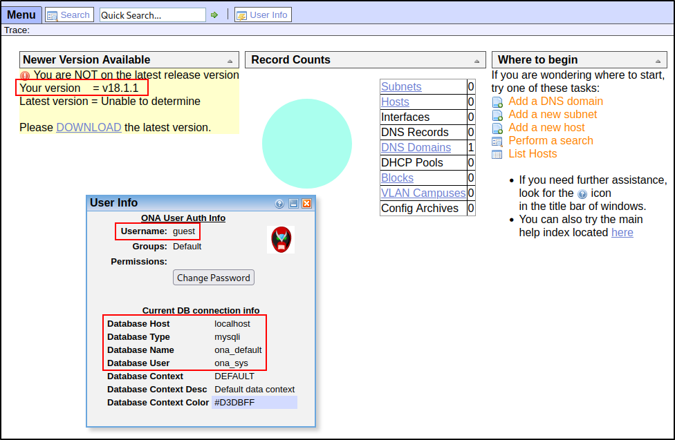 Open Net Admin Guest Login