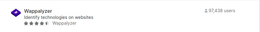Wappalyzer add-on
